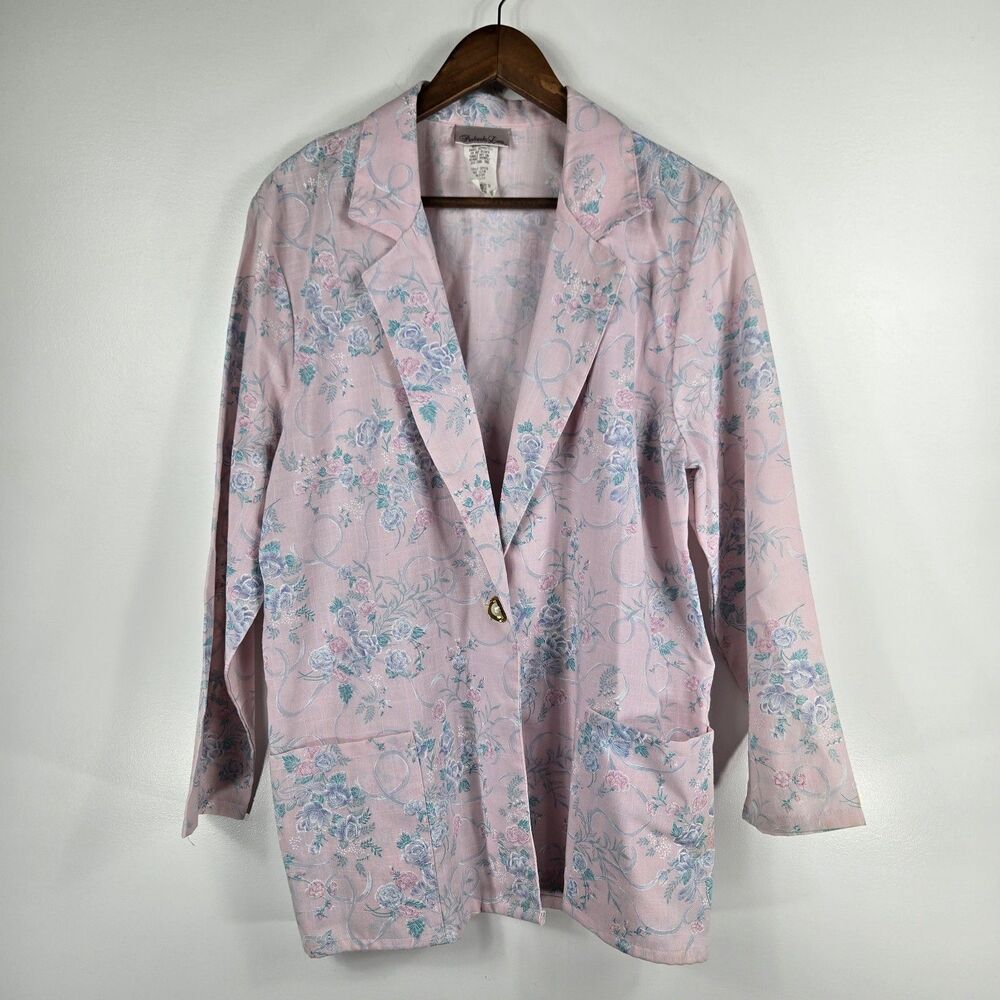 Vintage Penbrooke Lane Women's Size Medium‎ 12-14 Pink Blazer Jacket